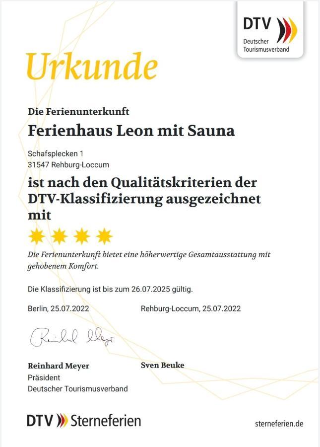 Ferienhaus Leon Mit Sauna Rehburg-Loccum Ngoại thất bức ảnh